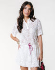 COLOURFUL REBEL BLOUSE CLAIRE LACE TOP OFF WHITE