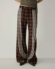 LAAGAM PANTS ZION SQUARED CHECK BROWN
