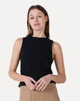 ANOTHER-LABEL TOP ABELIA BLACK