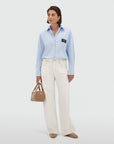 JOSH V BLOUSE BERDINA OVERSIZED POWDER BLUE