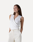 ANOTHER-LABEL TOP BINE S/L OFF WHITE