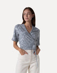 ANOTHER-LABEL TOP BINE TOWELING S/S GREY MELEE