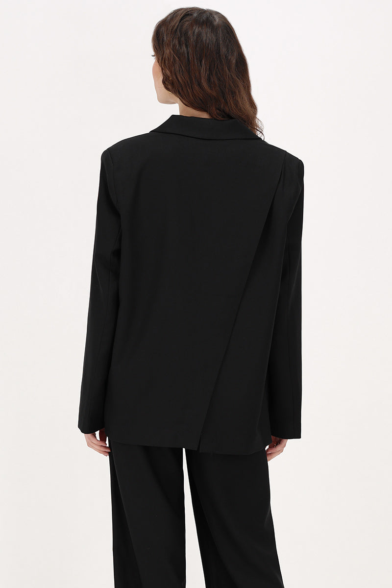 MY JEWELLERY SIERADEN BLAZER MET SPLIT ZWART