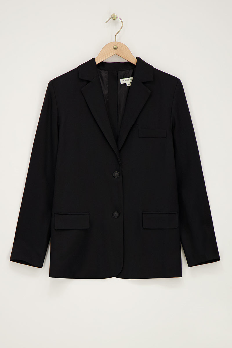 MY JEWELLERY SIERADEN BLAZER MET SPLIT ZWART