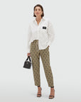 JOSH V PANTS BRIARY MID RISE TAPERED BEIGE BLACK