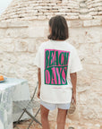 COLOURFUL REBEL T-SHIRT BEACH DAYS LOOSEFIT TEE STANDARD WHITE