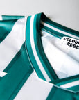 COLOURFUL REBEL JURK T-SHIRT TAYLIE STRIPED FOOTBALL TEE DRESS DARK GREEN