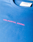 COLOURFUL REBEL T-SHIRT UNI LOGO BOXY TEE MEDIUM DENIM BLUE