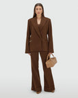 JOSH V BLAZER DEACON OVERSIZED DARK BROWN