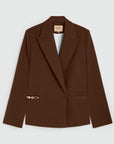 JOSH V BLAZER DEACON OVERSIZED DARK BROWN