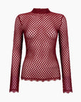 ANOTHER-LABEL TOP DEPEW L/S POMEGRANATE