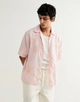 WAX LONDON OVERHEMD DIDCOT SS SHIRT CHUNKY FLOWER PINK