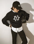 JOSH V SWEATER EBAH REGULAR FIT WITH LOGO BLACK