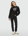 JOSH V SWEATER EBAH REGULAR FIT WITH LOGO BLACK