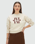 JOSH V SWEATER EBAH RELAXED FIT LIGHT ECRU MELANGE
