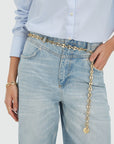 JOSH V RIEM EDDA MET LOGO CHAMPAGNE GOLD