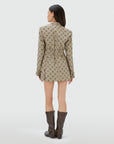 JOSH V BLAZERJURK ESTRELLA OVERSIZED MET LUREX DARK BROWN
