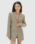 JOSH V BLAZERJURK ESTRELLA OVERSIZED MET LUREX DARK BROWN