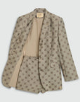 JOSH V BLAZERJURK ESTRELLA OVERSIZED MET LUREX DARK BROWN