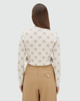 JOSH V PULLOVER FAE TRUI MET LOGOPRINT LIGHT WARM GREY MELANGE