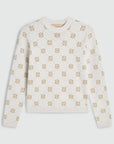 JOSH V PULLOVER FAE TRUI MET LOGOPRINT LIGHT WARM GREY MELANGE