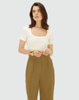 JOSH V T-SHIRT FLORELLE SLIM FIT OFF WHITE
