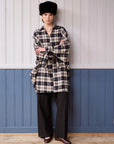 ANOTHER-LABEL JURK FRANCOISE CHECK DRESS BLACK SANDSHELL