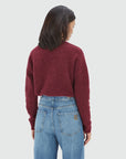JOSH V PULLOVER FRESIA OVERSIZED TRUI MET MERINOWOL BERRY RED MELANGE