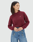 JOSH V PULLOVER FRESIA OVERSIZED TRUI MET MERINOWOL BERRY RED MELANGE