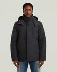 G-STAR RAW MEN JAS CLEAN VODAN PADDED HOODED PARKA DARK BLACK