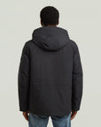 G-STAR RAW MEN JAS CLEAN VODAN PADDED HOODED PARKA DARK BLACK