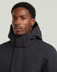 G-STAR RAW MEN JAS CLEAN VODAN PADDED HOODED PARKA DARK BLACK