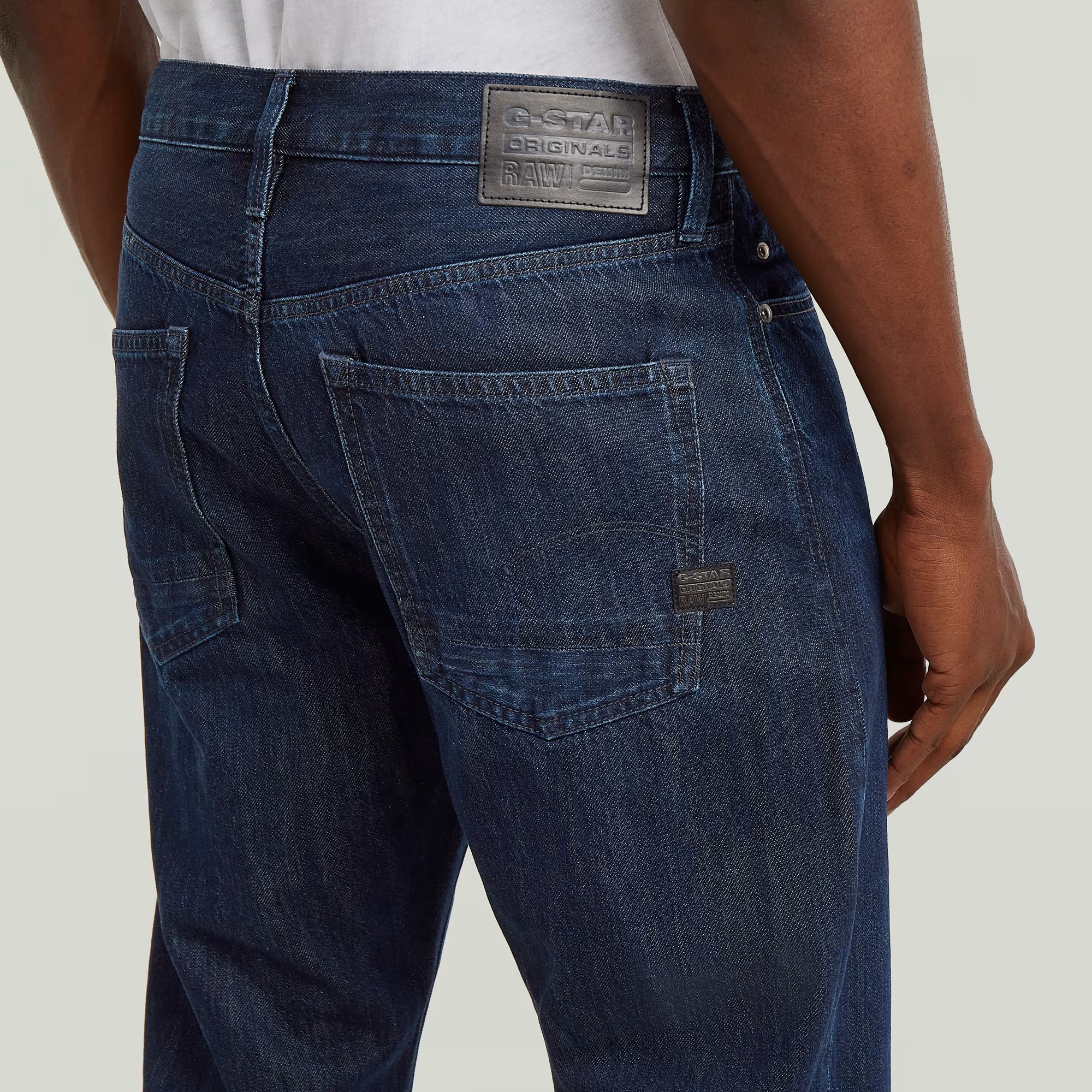 G-STAR RAW MEN JEANS DAKOTA REGULAR STRAIGHT WORN IN MIDNIGHT