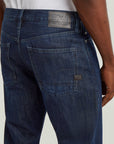 G-STAR RAW MEN JEANS DAKOTA REGULAR STRAIGHT WORN IN MIDNIGHT