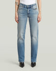 G-STAR RAW WOMEN JEANS G-STRAIGHT FADED BLUE HALITE
