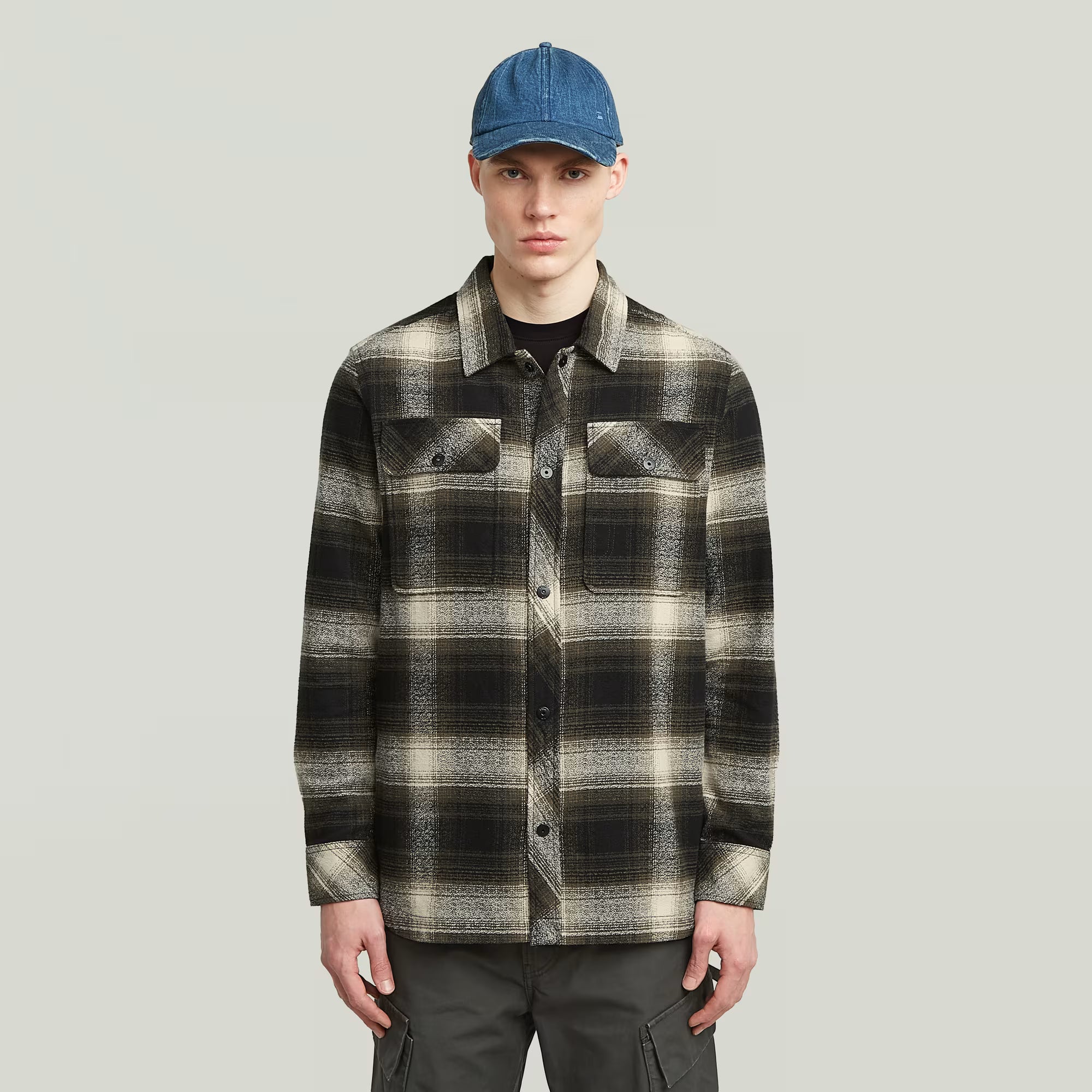 G-STAR RAW MEN OVERSHIRT GPO ASFALT ARTHUR CHECK