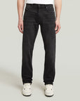 G-STAR RAW MEN JEANS MOSA STRAIGHT FIT WORN IN BLACK MOON