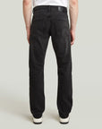 G-STAR RAW MEN JEANS MOSA STRAIGHT FIT WORN IN BLACK MOON