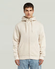 G-STAR RAW MEN SWEATER PREMIUM CORE HOODIE WHITEBAIT