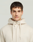 G-STAR RAW MEN SWEATER PREMIUM CORE HOODIE WHITEBAIT