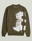 G-STAR RAW MEN PULLOVER SPRAYED 89 RELAXED DARK OLIVE