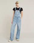 G-STAR RAW WOMEN TUINBROEK DUNGAREE STRAIGHT LEG WMN SUN FADED CLOUDBURST