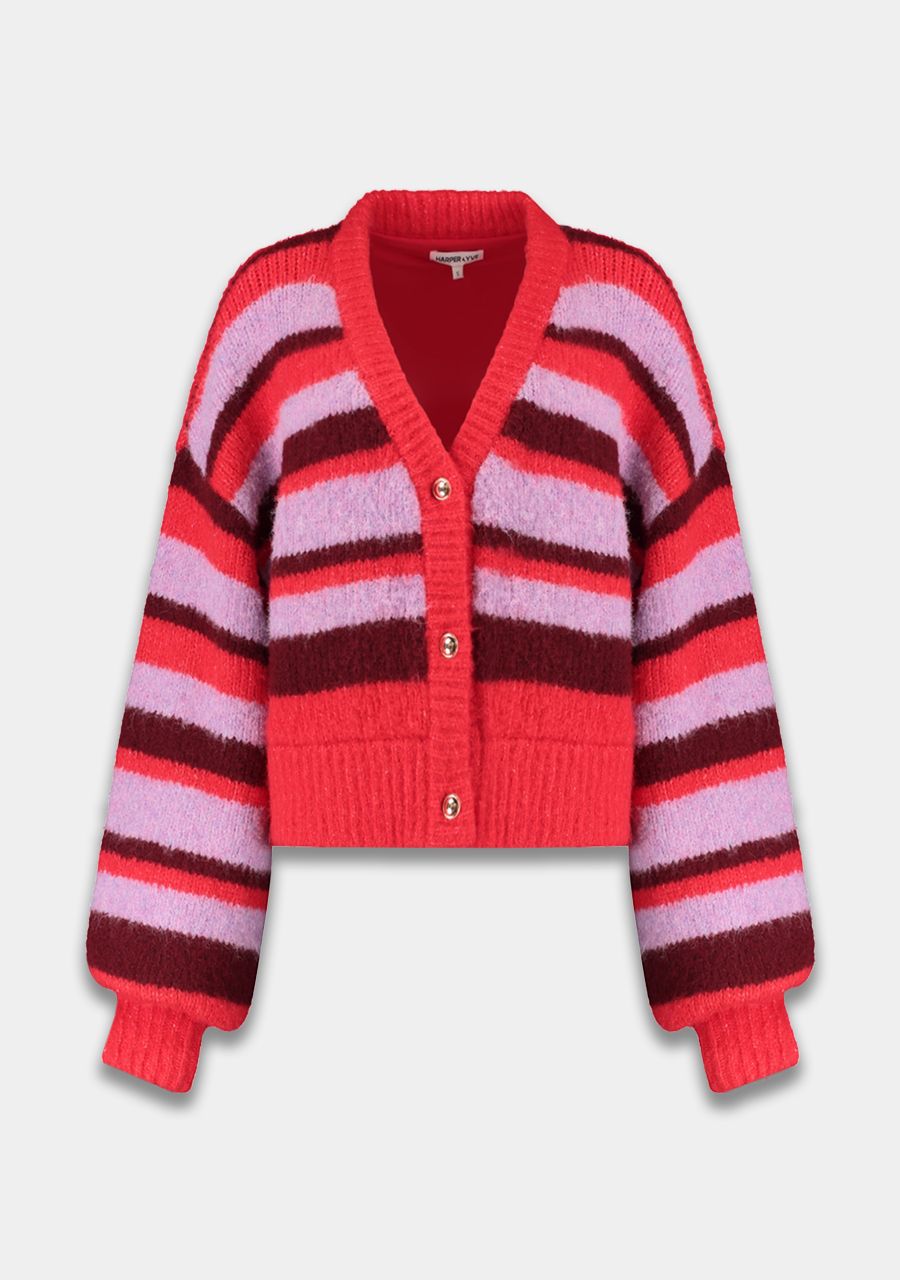 HARPER & YVE VEST NOOR-CA STRIPE MULTI LILA LOVE