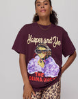HARPER & YVE T-SHIRT DRAMAQUEEN-SS DARK FUDGE