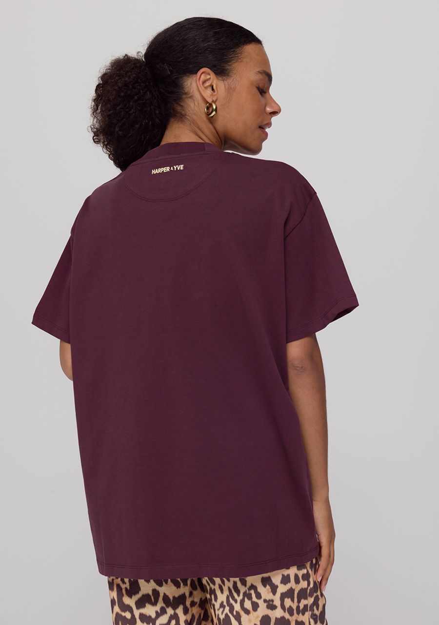 HARPER & YVE T-SHIRT DRAMAQUEEN-SS DARK FUDGE