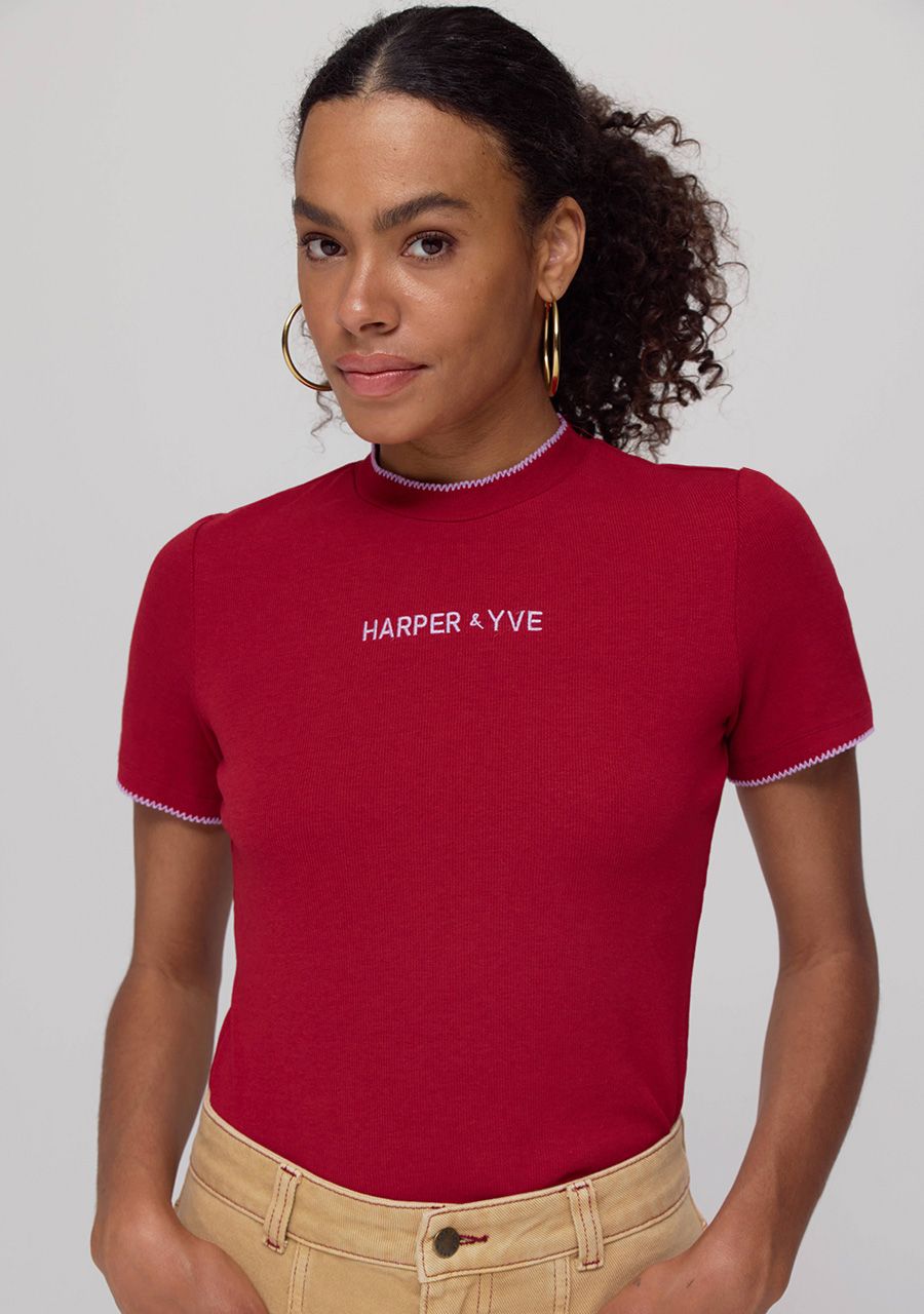 HARPER & YVE T-SHIRT CAMMY-SS RUBY RED