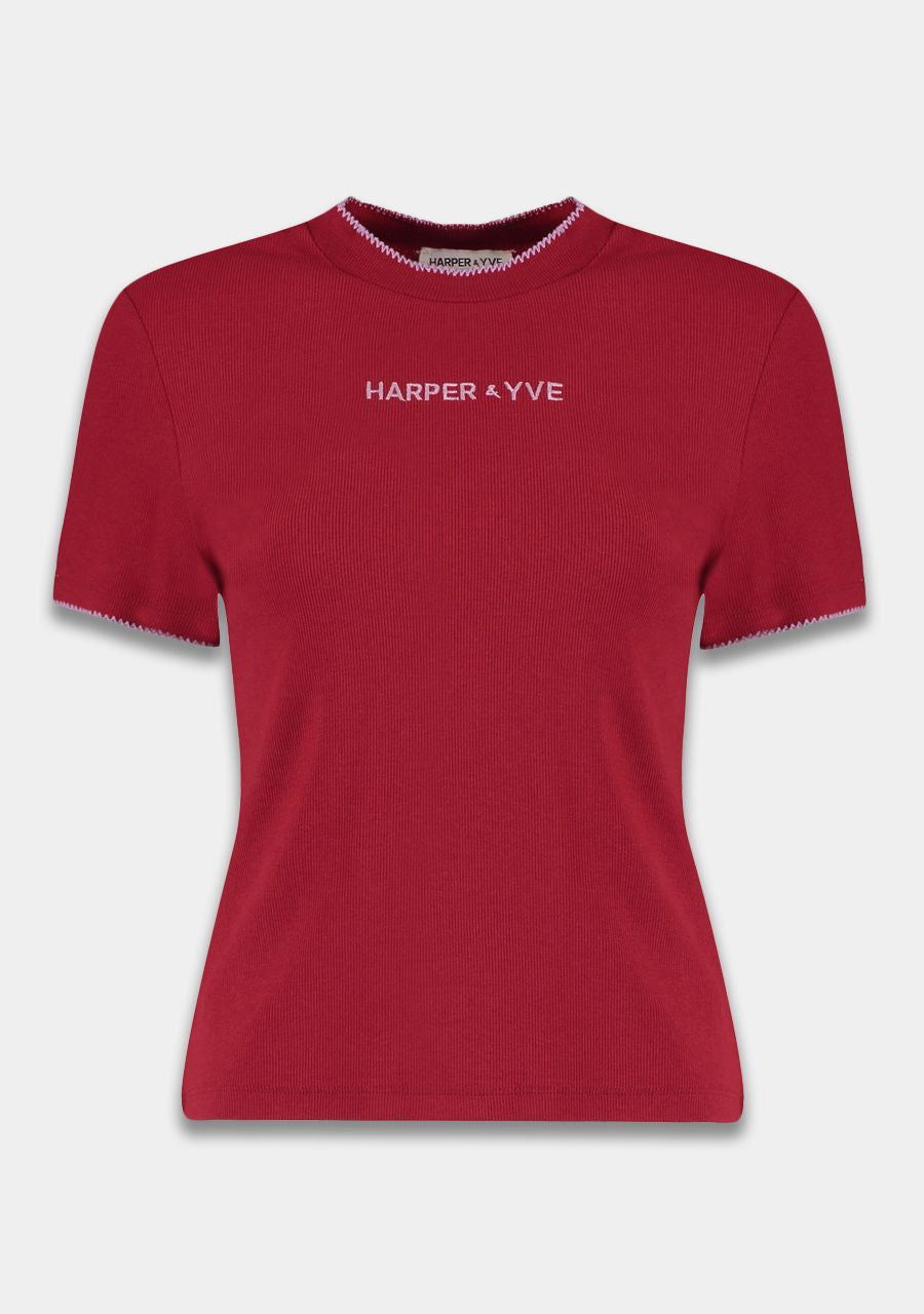 HARPER & YVE T-SHIRT CAMMY-SS RUBY RED