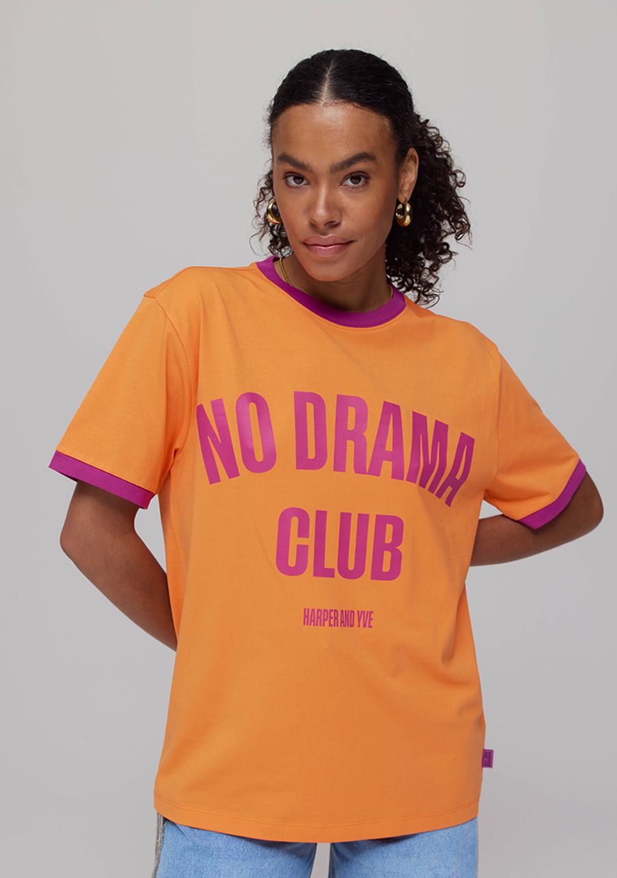HARPER & YVE T-SHIRT DRAMACLUB-SS SPICED ORANGE