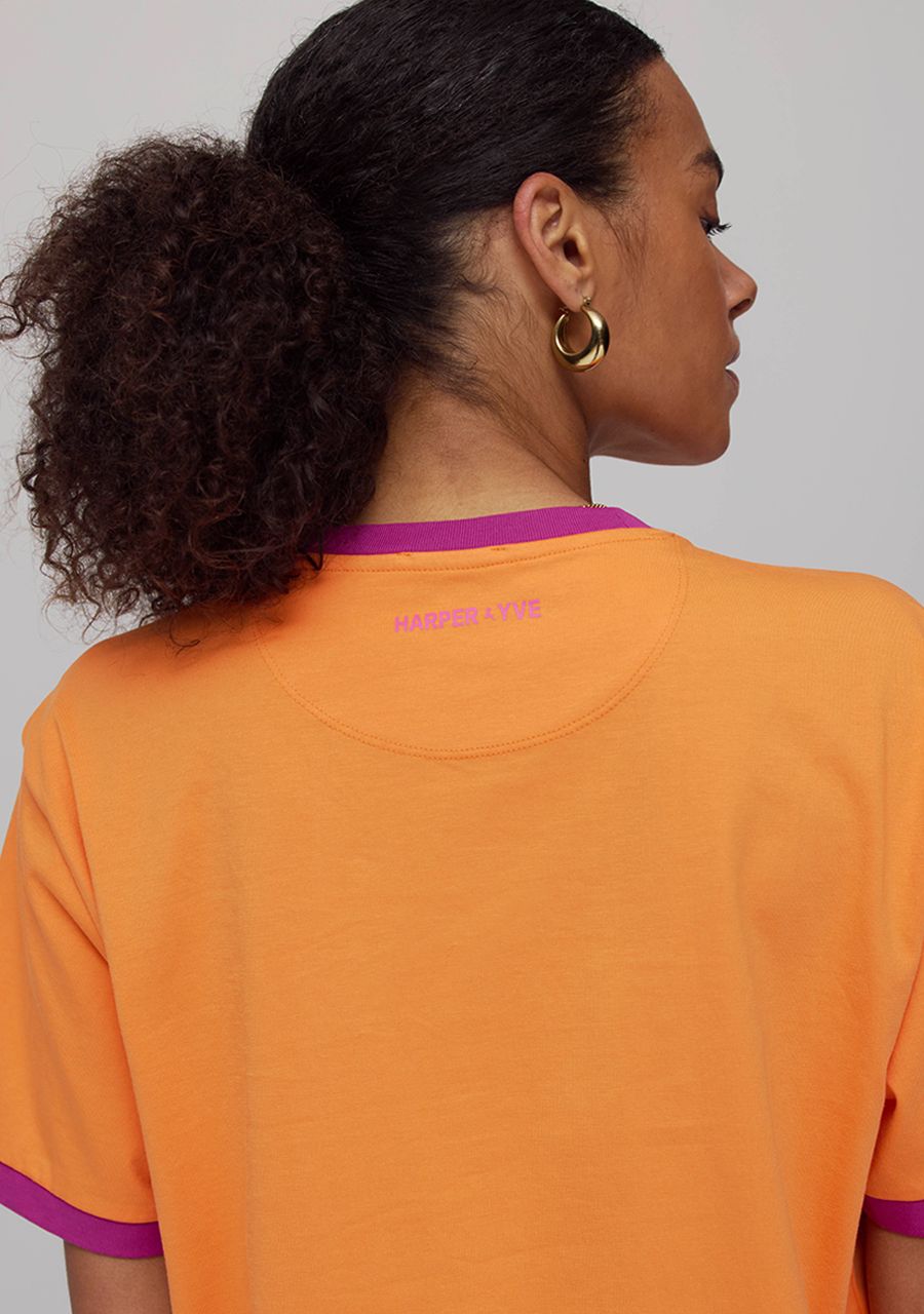 HARPER & YVE T-SHIRT DRAMACLUB-SS SPICED ORANGE