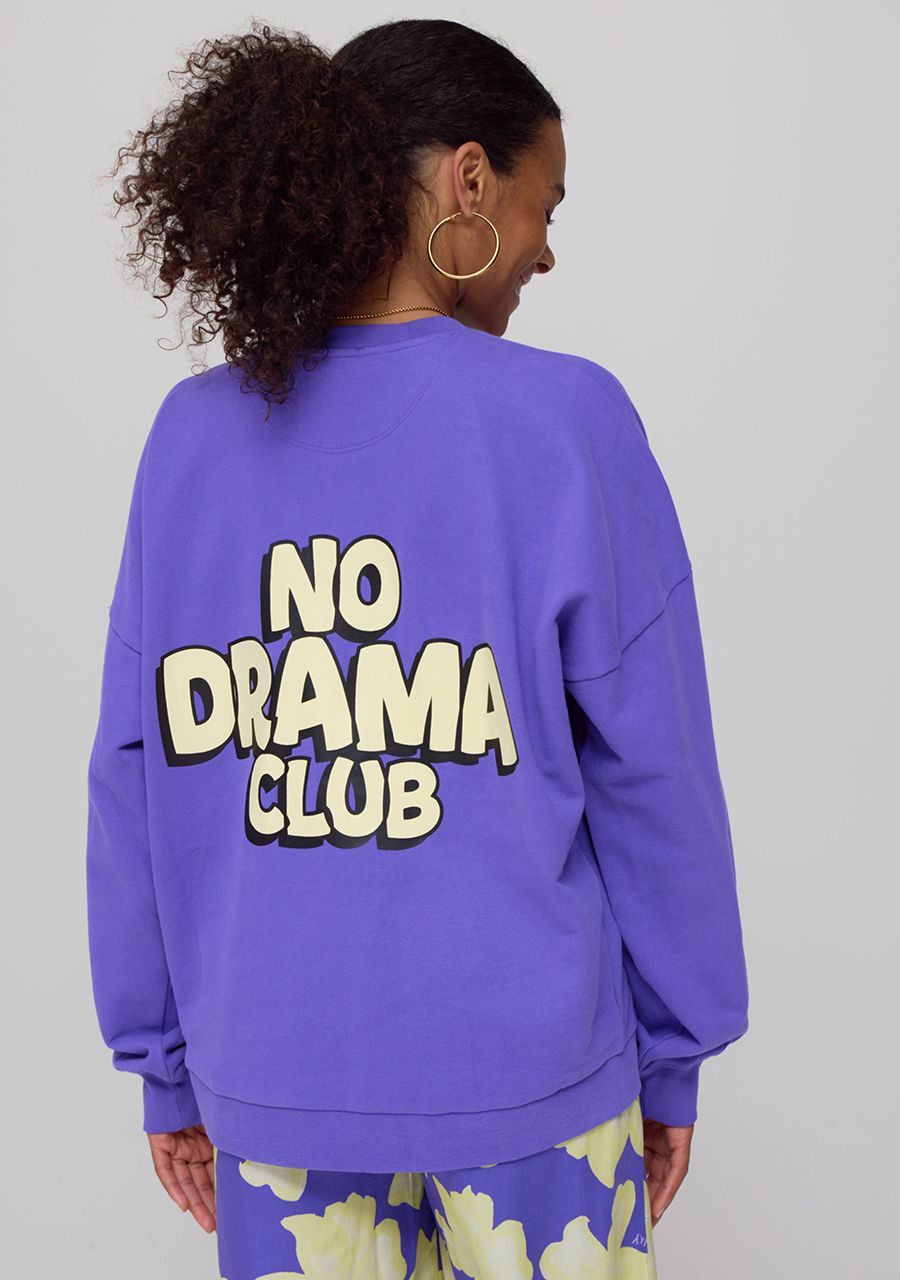 HARPER & YVE SWEATER NO DRAMA CLUB-SW DEEP VIOLET